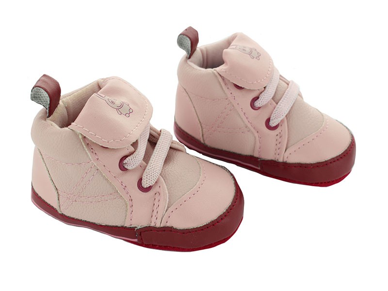 Chaussons Bebe Basket Rose Taille 18 19 Les Chatounets